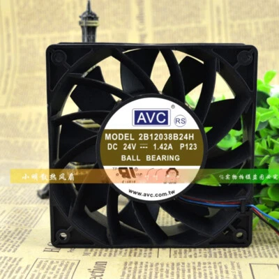 AVC 2B12038B24H 12038 24V 1.42A 12CM Inverter Violent Cooling Fan - Image 1 of 4