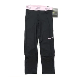 Nike Womens Victory Base Layer Black Pink Training Capris 889596 022 Size XS - Picture 1 of 11