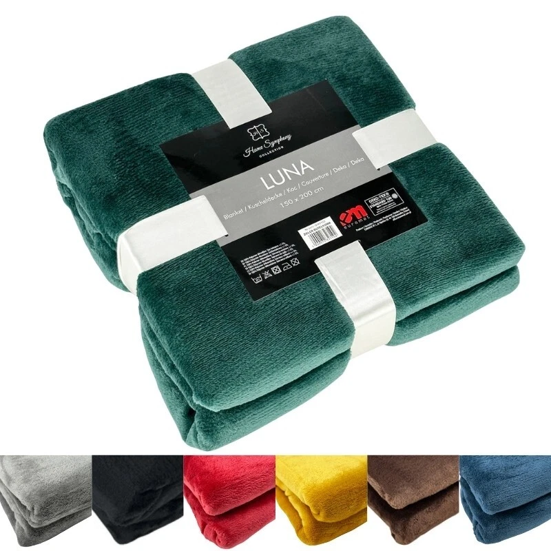 Mikrofaserdecke Flanell Kuscheldecke Bettüberwurf Wohndecke 150x200 cm Öko-Tex - Bild 1 von 1