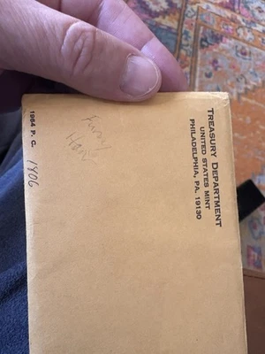 1964 P Set In Original Envelope with Error Hair Kennedy Half Dollar 90 Pure - Image 1 of 4