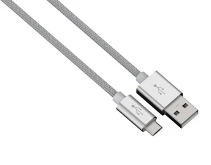 Hama 0,5m Micro USB Kabel Alu Nylon Ladekabel Daten-Kabel Sync Handy Tablet Navi - Bild 1 von 4