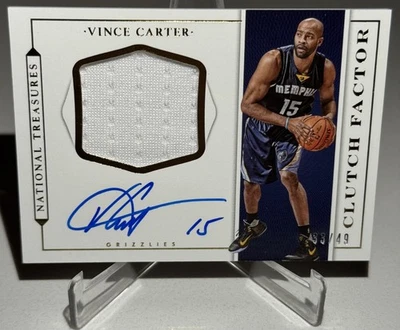 2015-16 Panini National Treasures - Vince Carter - On-Card Patch Auto - 33/49! - Image 1 of 2