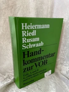 Handkommentar zur VOB. Teile A und B Teile A und B Heiermann, Wolfgang, Richard - Imagen 1 de 1