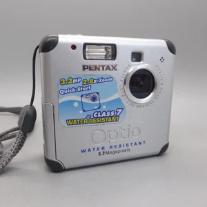 Pentax Underwater Digital Camera Optio 33WR 3.2MP Silver Tested - Picture 1 of 7
