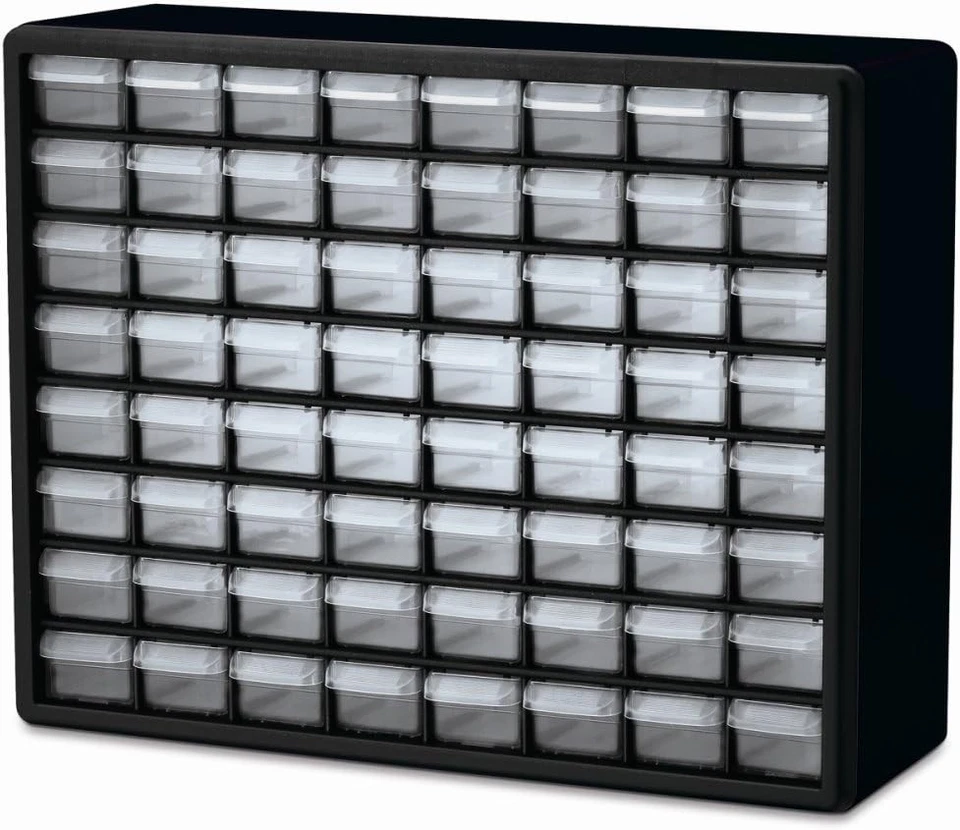 Akro-Mils 64-Drawer Plastic Drawer Storage Cabinet for 64 Drawer, Black  - Image 1 of 1