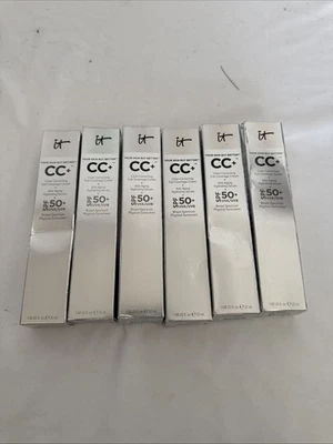 QTY (6) It Cosmetics SPF 50 CC+  Full Coverage Cream LIGHT 1.08oz / 32mL Serum - Image 1 of 3