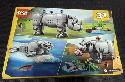 LEGO Creator 3in1 Wild Animals Rhino Set 31171 – 780 pcs Building Kit Ages 9+ - Image 1 of 3