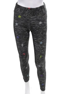 Terez Womens High Rise Star Print Leggings Gray Multi Size S - Picture 1 of 5