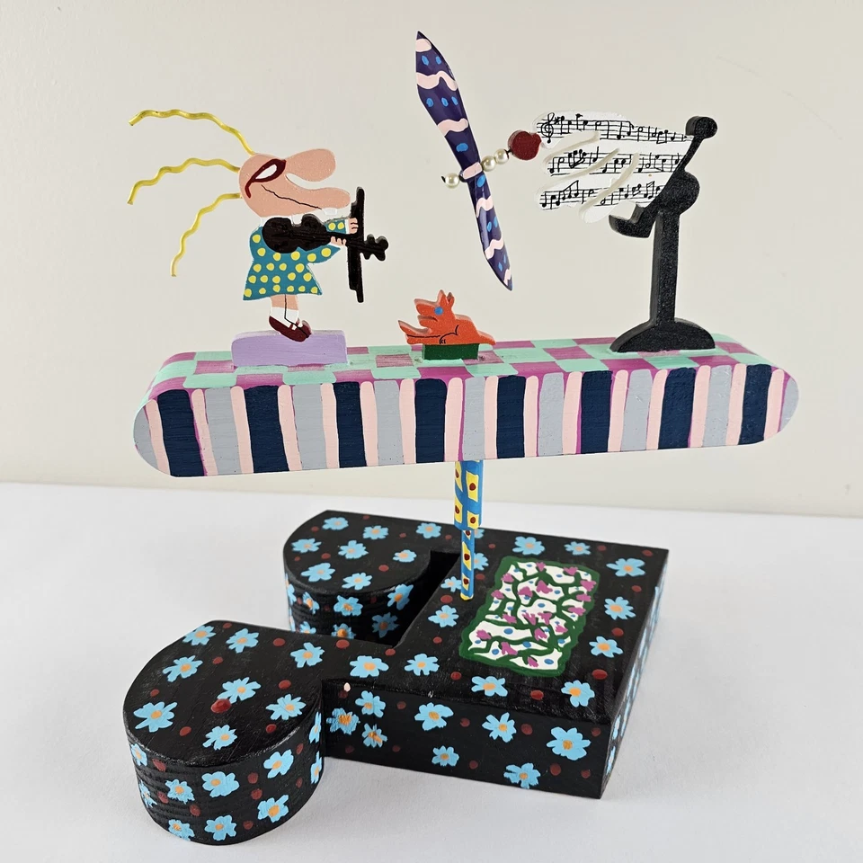 ESCULTURA - Única De Colección Original Firmada JR Reed - Caprichoso Arte Popular de Madera 9x7x10  Foto 1 de 4