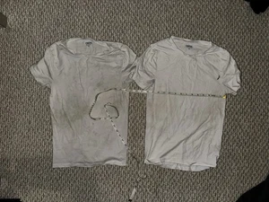 ASOS Men’s Muscle Fit T-Shirt Lot XS White Short Sleeve Slim Stretch Shirts - Picture 1 of 2