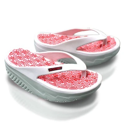 MARKENLOS Damen Fitness-Zehentrenner Gesundheitsschuhe Clogs Schlappen T-Steg Weiß 36-41