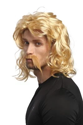 Perücke Bart Herren Karneval Halloween Blond Gallier Germane Barbar Kelte Barde