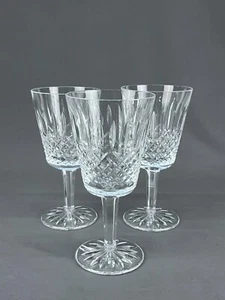 3 Waterford Crystal LISMORE 6 ⅞” Water Goblets: Mint - Picture 1 of 9