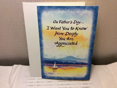 TARJETA DE FELICITACIÓN DEL DÍA DEL PADRE BLUE MOUNTAIN ARTS Nueva con Sobre "Te aprecian Foto 1 de 4