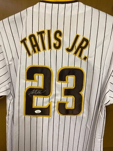 Fernando Tatis Jr Autographed/Signed Jersey JSA COA White Custom Jersey - Picture 1 of 3