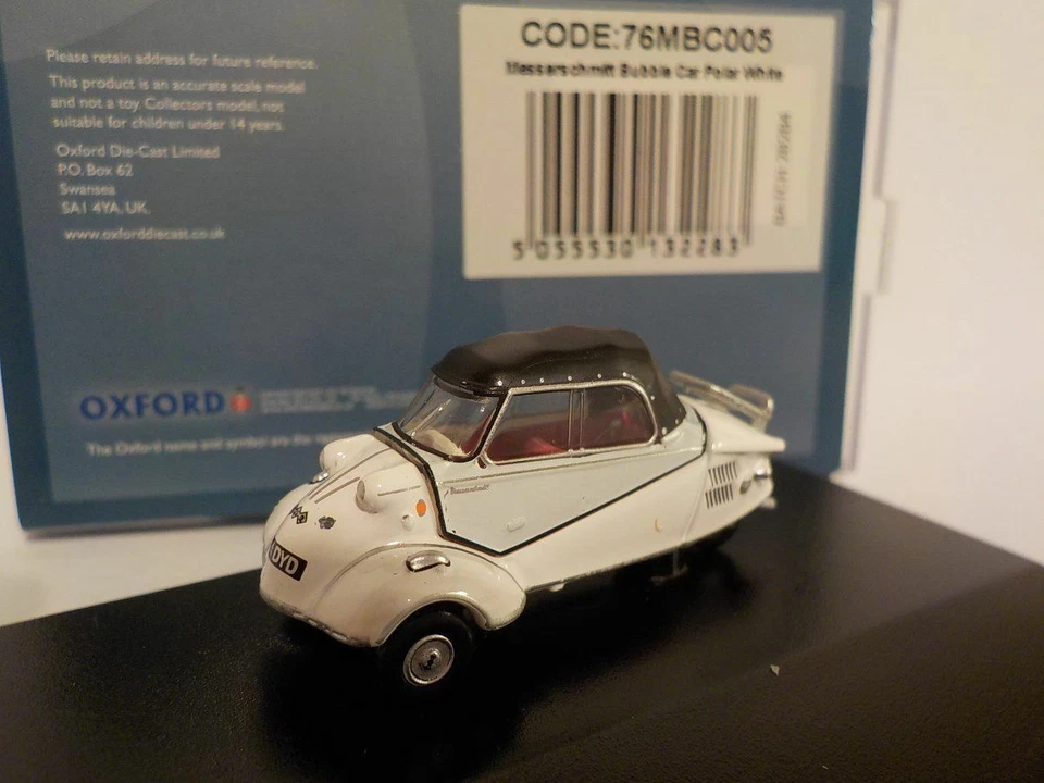 Messerschmitt - Bubble car - white,Oxford Diecast 1/76 New Release - Image 1 of 1
