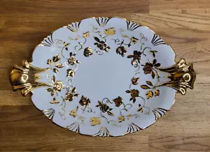 Meissen Porzellan Schale antik weiß golden Blumen Relief - Bild 1 von 3