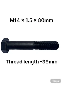 M14 x 1.5 x 80MM GRADO 8.8 MÉTRICO CABEZA HEXAGONAL FINA PERNOS LISOS DIN960 - Imagen 1 de 1