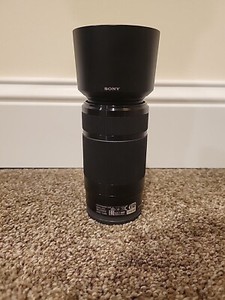 Sony E 55-210mm f/4.5-6.3 OSS Zoom Telephoto Digital Camera Lens W Hood SEL55210