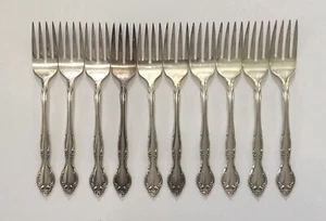 Oneida Community Silverplate Affetto 10 forchette per insalata posate 1960 - Foto 1 di 4