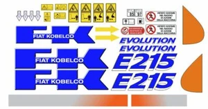 Fiat Kobelco E215 - LCM - LCT Aufkleber Sticker Komplettset - Bild 1 von 2