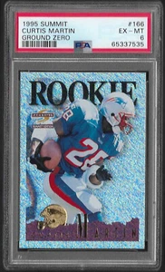1995 Summit #166 Curtis Martin RC Ground Zero PSA 6 New England Patriots HOF - Picture 1 of 2