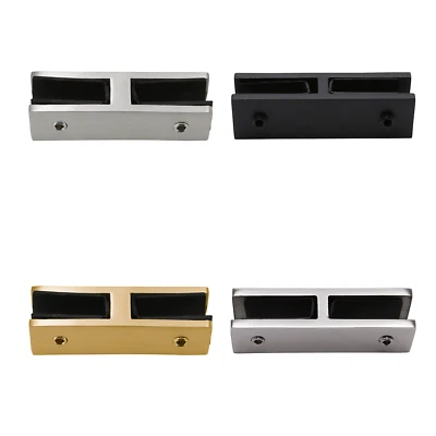 Abrazadera de acero inoxidable de vidrio a vidrio de 180 grados para vidrio de 1/2" y 3/8" de espesor Foto 1 de 3