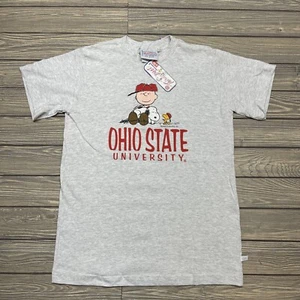 NEW Vintage Peanuts Snoopy Ohio State University 90s T Shirt Youth Large - Picture 1 of 7