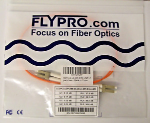 Flypro Fiber Optic LC/UPC-LC/UPC 2mm Cable 0.5M Length OM1-LC-LC-DX-0.5M-LSZH-1