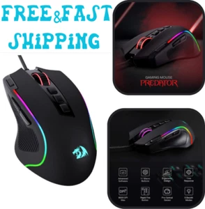 Redragon M612 Predator RGB Gaming Mouse, 8000 DPI Wired Optical, 11 - Picture 1 of 8
