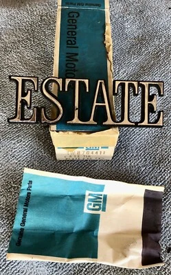 NOS Buick ESTATE station wagon emblem nameplate GM — 第 1/3 张图片
