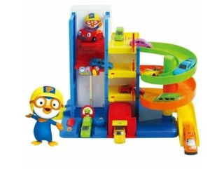 Pororo and friends Parking Lot Elevator Tower + Mini 4 Cars Play Set - Picture 1 of 10
