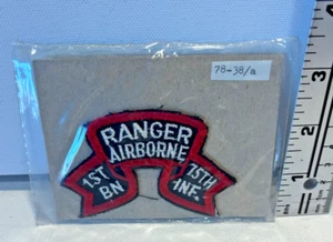 Parche de Infantería 75 Aerotransportado Ranger 1er Batallón Ejército de Estados Unidos Coleccionable - Imagen 1 de 2