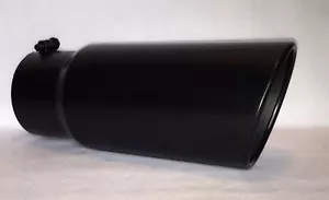 5" INLET 6" OUTLET 15"L FLAT BLACK DIESEL EXHAUST TIP FORD POWERSTROKE - Picture 1 of 4