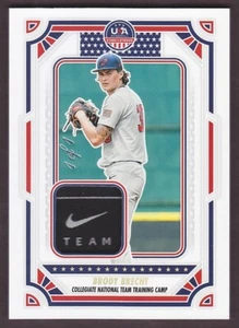 2024 Panini Stars & Stripes USA Collegiate Brody Brecht Nike Swoosh Tag 1/1 - Picture 1 of 2