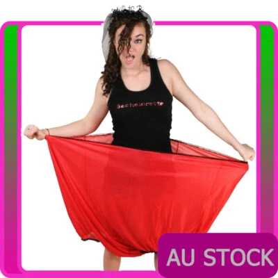 Red Granny Undies Costume Big Momma Giant Grandma Underwear Stag Party Bloomers  - Image 1 of 4
