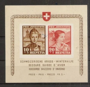 SUIZA  HOJITAS BLOCS  YVERT 6* Mh  Socorro Suizo de Invierno  1941  NL1062 - Bild 1 von 2