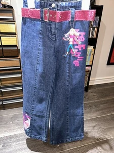 Barbie Brand Girls Blue Jeans Size 8 Blue Denim New - Picture 1 of 8