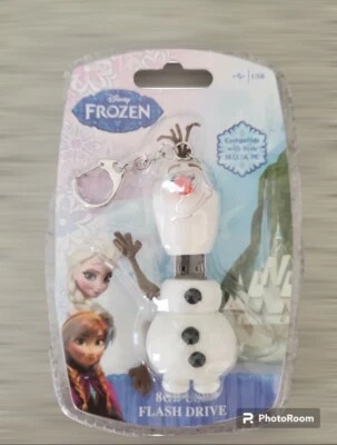 NUOVO Disney Frozen Olaf 8 GB unità flash di archiviazione USB - Immagine 1 di 2
