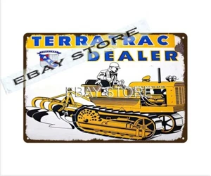 Terratrac Dealer tractor Bull Dozer Construction Equipment retro tin sign plaque - Picture 1 of 2