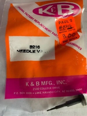 K & B Mecoa 7.5 CC Needle Valve Only #5216 for IB OB Engines NOS HTF Rare - Image 1 of 3