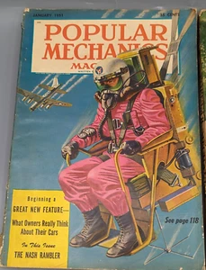 Lot Of 3 Popular Mechanics Magazine 8 Mile High Jump January 1951 1953 1955 - Foto 1 di 5
