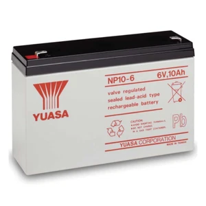 Yuasa NP10-6 6V 6 volt 10Ah 10 Ampere batteria ricaricabile piombo GEL AGM SLA - Foto 1 di 1