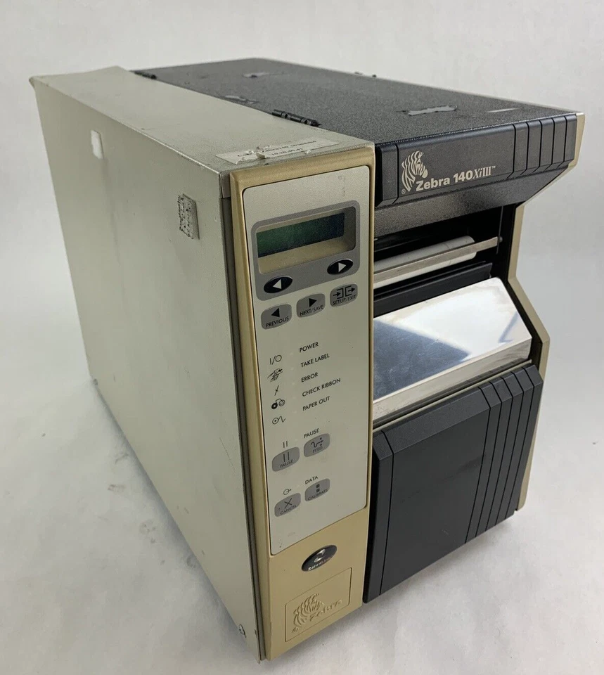Zebra 140Xi3 III Label Thermal Printer 200 DPi Serial and Network Cracked Side - Image 1 of 4