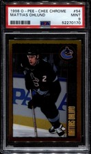 1998 O-Pee-Chee Chrome OPC #54 Mattias Ohlund PSA 9 Mint POP 1 Highest Canucks