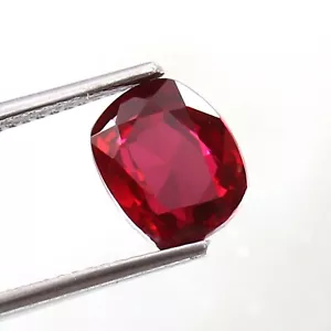 AAA Flawless Pigeon Red Mozambique Ruby Loose Gemstone 9x7x5mm – Cushion Cut - Picture 1 of 12