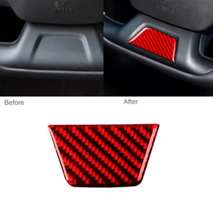 Red Carbon Fiber Interior Steering Wheel Trim Cover For Chevrolet Camaro 2016-19 - Picture 1 of 6