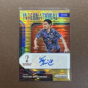 Takumi Minamino Autogramm Panini Prizm Fußball Karte 2022 Japan NM-EX Ink 5/10 - Bild 1 von 2