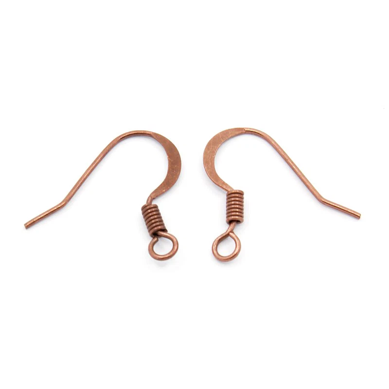 1000pcs Brass Earring Hooks Flat French Earwire Nickel Free Hang Loop Craft 15mm - Image 1 of 1