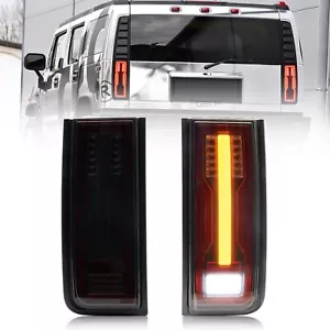 Smoked LED Tail Brake Turn Signal Reversing Light For 2003-2009 Hummer H2 SUV - Picture 1 of 13